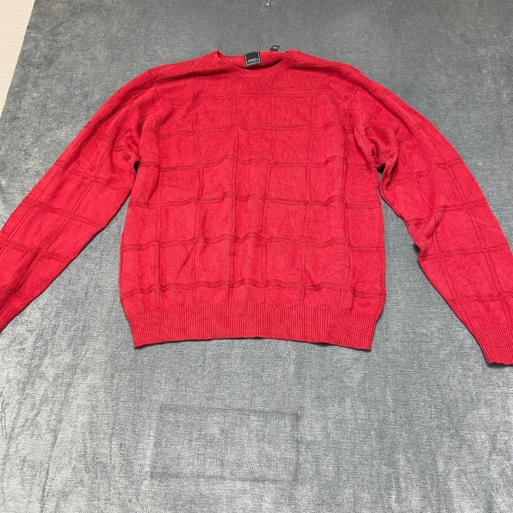 Arrow Sweater Mens XL Red Ribbed Cable Knit Streetwear Travel Outdoor Winter